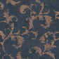 Arabesques Montsegur Wallpaper - Bleu Encre - Casadeco - 80796475 - Premier Wallcovering
