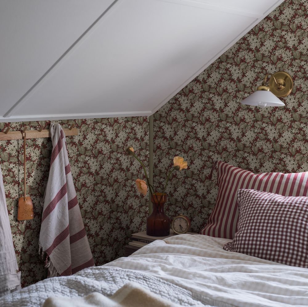 Aratorp Wallpaper - Red - Boråstapeter - 4161 - Premier Wallcovering