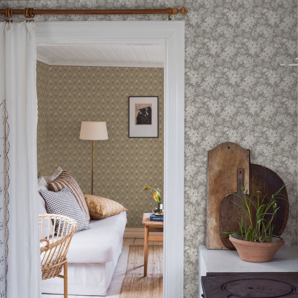 Aratorp Wallpaper - Grey - Boråstapeter - 4163 - Premier Wallcovering