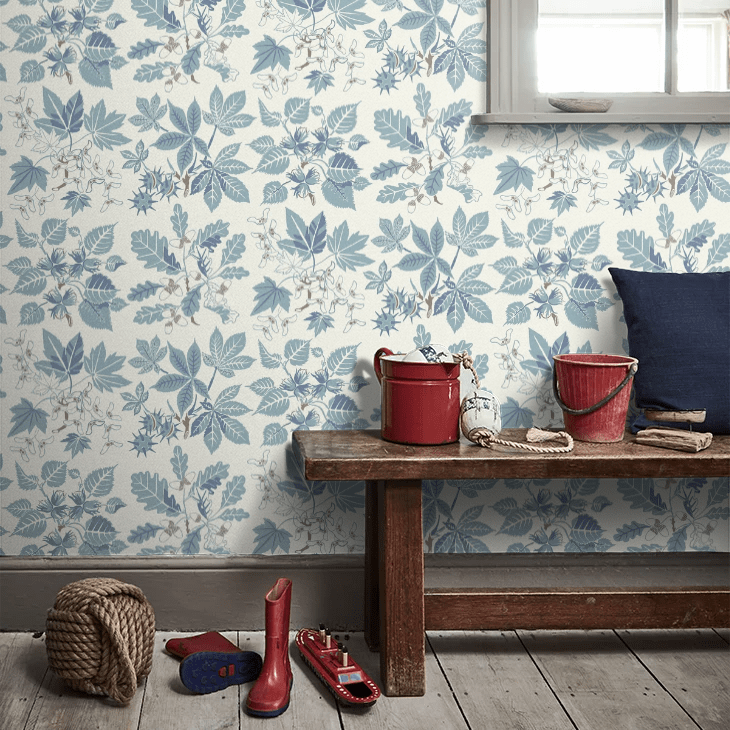 Arboretum Wallpaper - Blue - Boråstapeter - 5834 - Premier Wallcovering