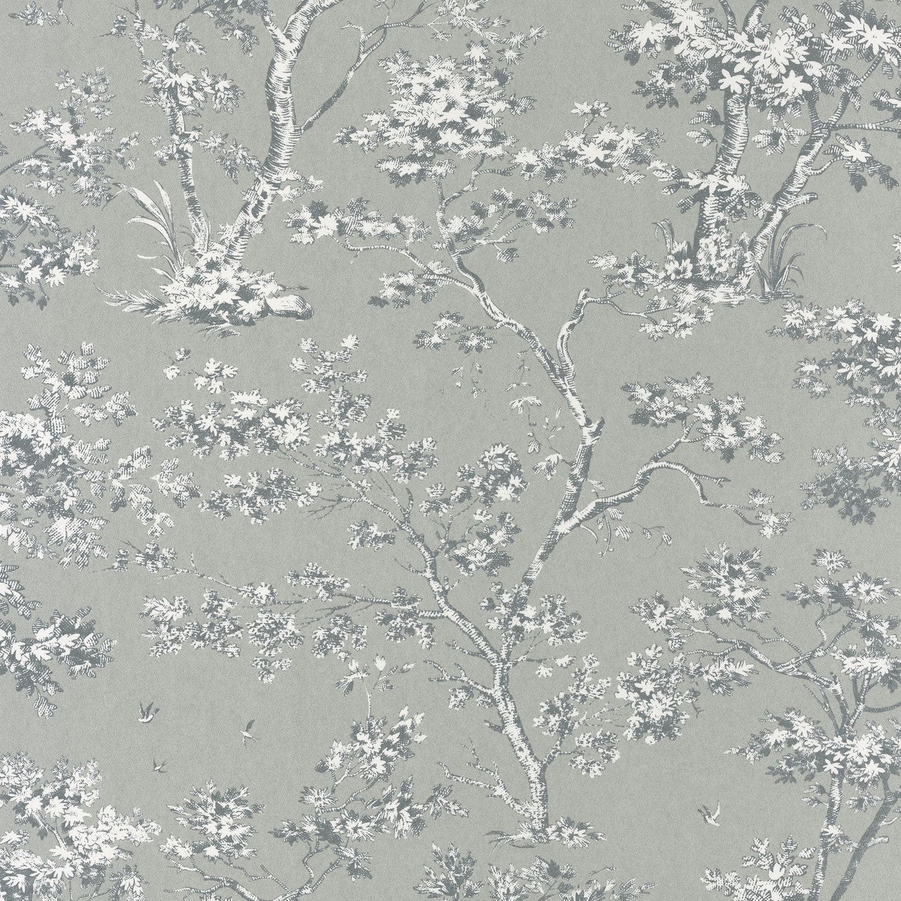 Arbre Fontainebleau Wallpaper - Grey - Casadeco - 81527103 - Premier Wallcovering