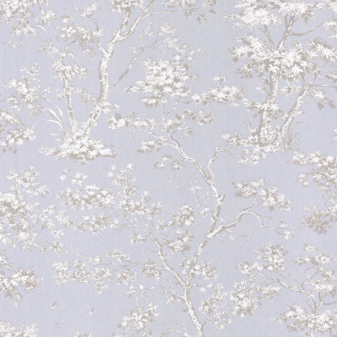 Arbre Fontainebleau Wallpaper - Silver - Casadeco - 81526106 - Premier Wallcovering