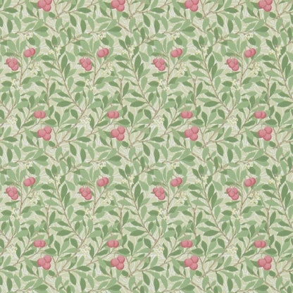 Arbutus Wallpaper - Olive/Pink - 214720 - Morris & Co - Premier Wallcovering