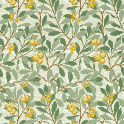 Arbutus Wallpaper - Sage/Lemon - 217356 - Morris & Co - Premier Wallcovering