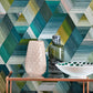 Arccos Wallpaper - Emerald/Blush - Harlequin - HMWF111970