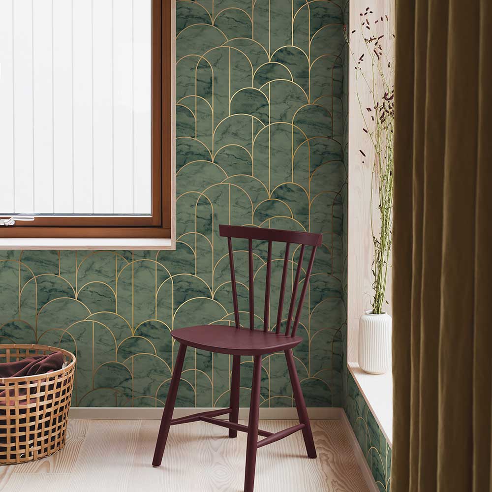 Arch Wallpaper - Green - Boråstapeter - 4751 - Premier Wallcovering