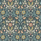Archibald Arts and Crafts Wallpaper - Bleu Petrole - Casadeco - 86336406 - Premier Wallcovering