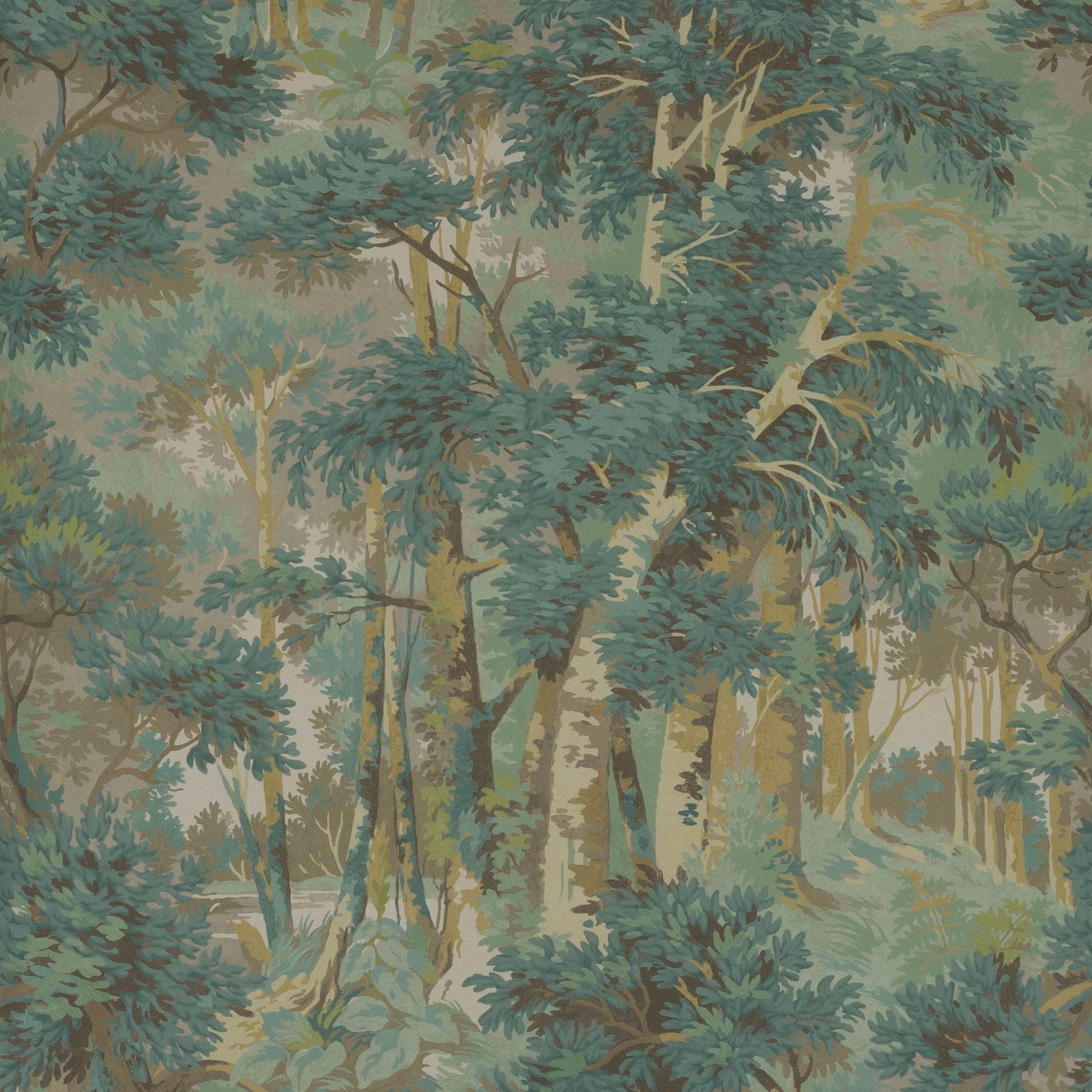 Arden Wallpaper - Forest Green - Colefax & Fowler - W7016 - 03 - Premier Wallcovering