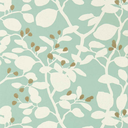 Ardisia Wallpaper - Succulent/Soft Focus/ Gold - Harlequin - HTEW112771