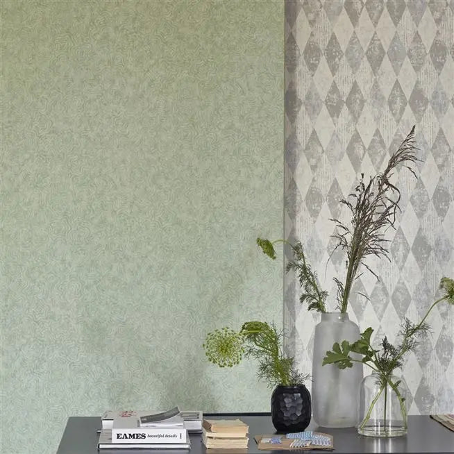 Arlecchino Wallpaper - Concrete - PDG1090/04 - Designers Guild