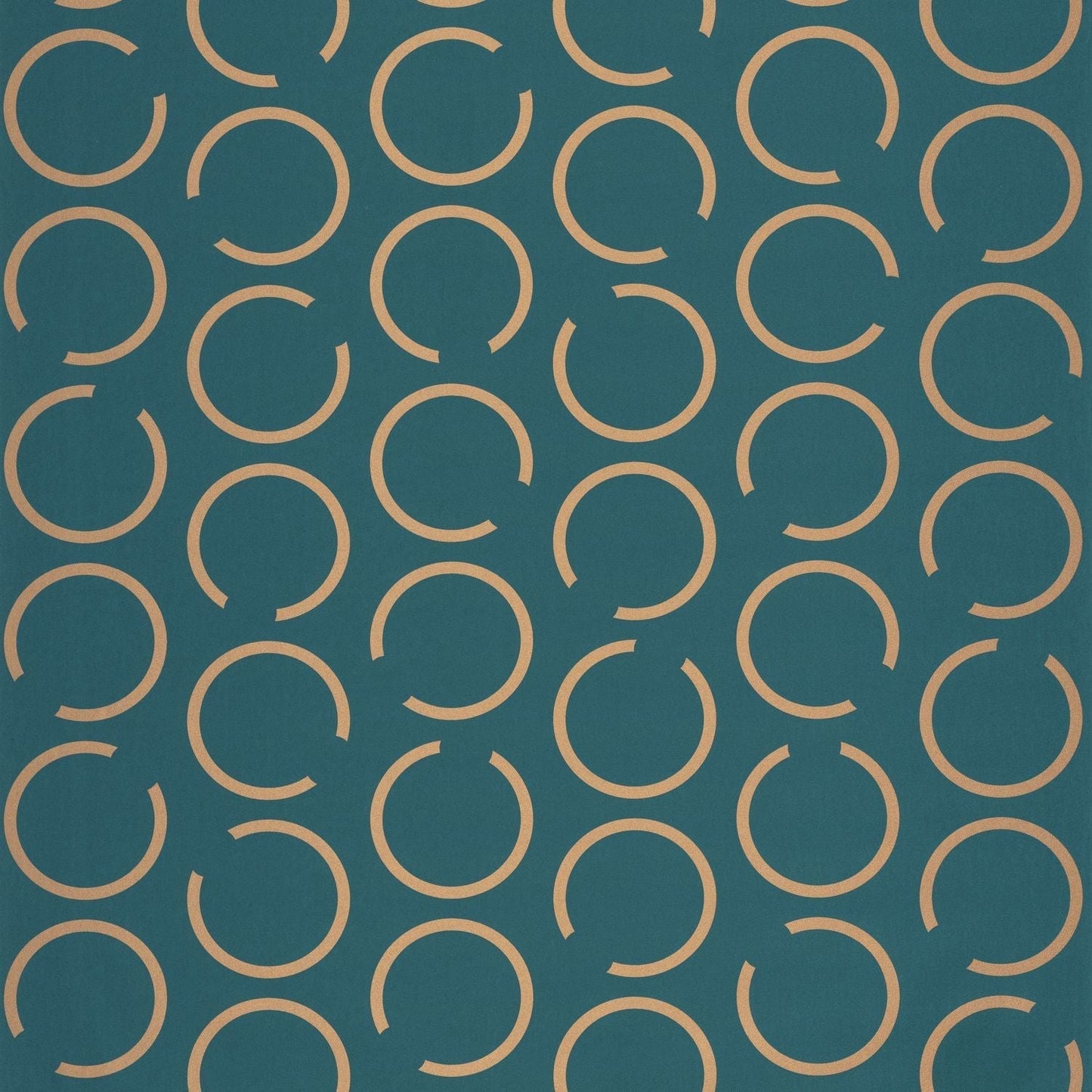 Around The Clock Wallpaper - Bleu Canard - Caselio - 102906025