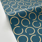 Around The Clock Wallpaper - Bleu Canard - Caselio - 102906025