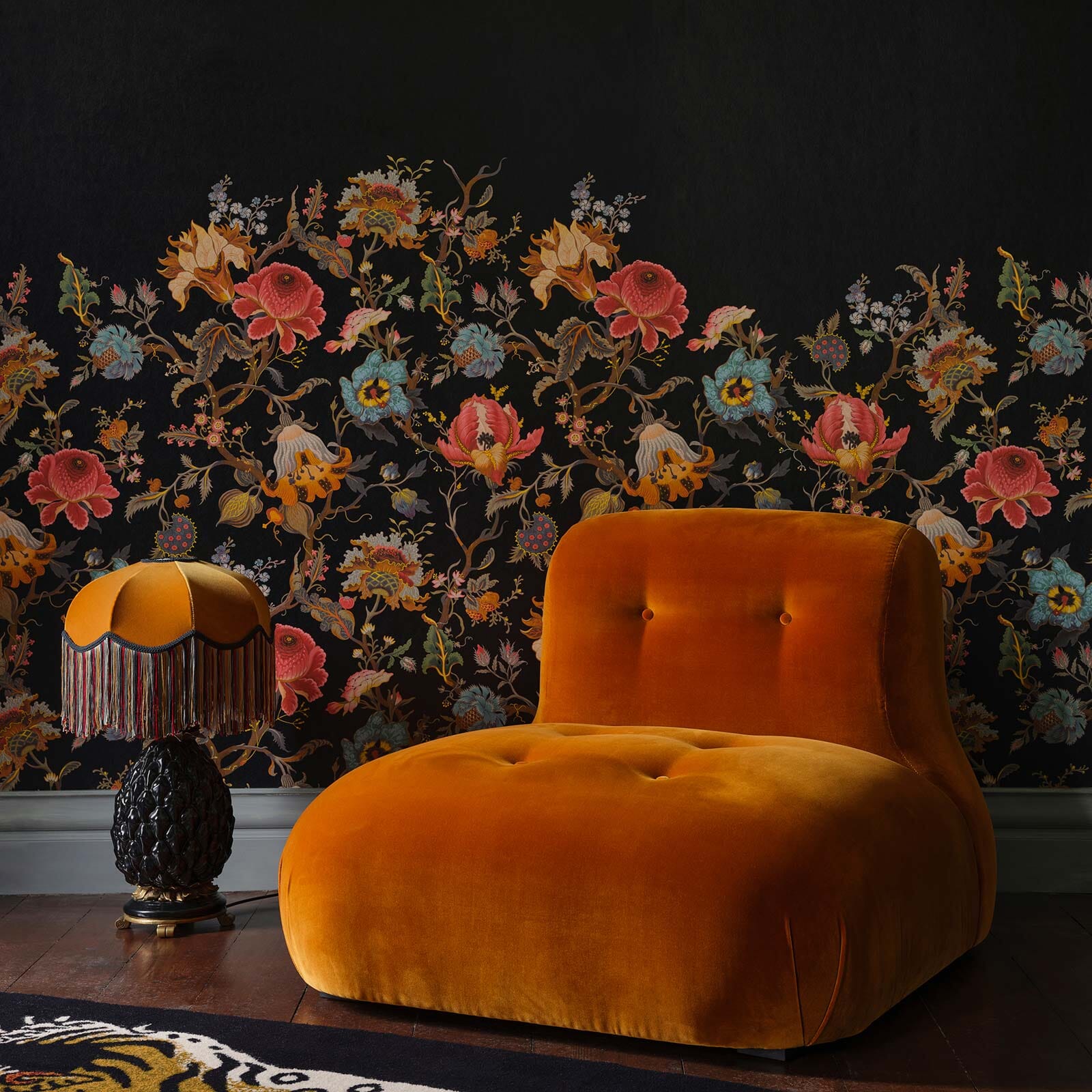 Artemis Climbing Walls Wallpaper - Black - House of Hackney - 1-WA-ART-DI-BLK-PBL