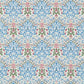 Artichoke Embroidery Fabric - Peacock/Cream - Morris & Co - 234545 - Premier Wallcovering