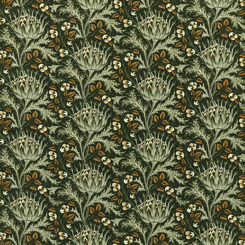 Artichoke Velvet Fabric - Tump - Morris & Co - 227000 - Premier Wallcovering