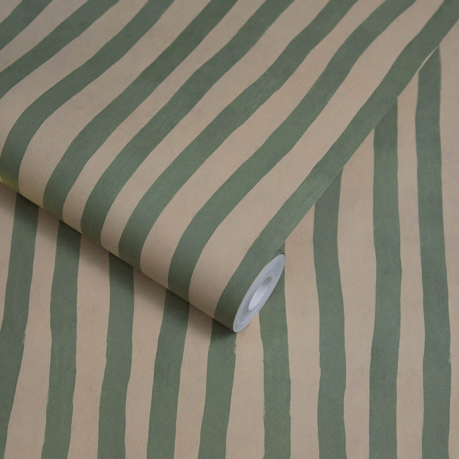 Artist's Stripe Wallpaper - Euphorbia & Alabaster - House of Hackney - 1-WA-ATS-DI-EUA-XXX