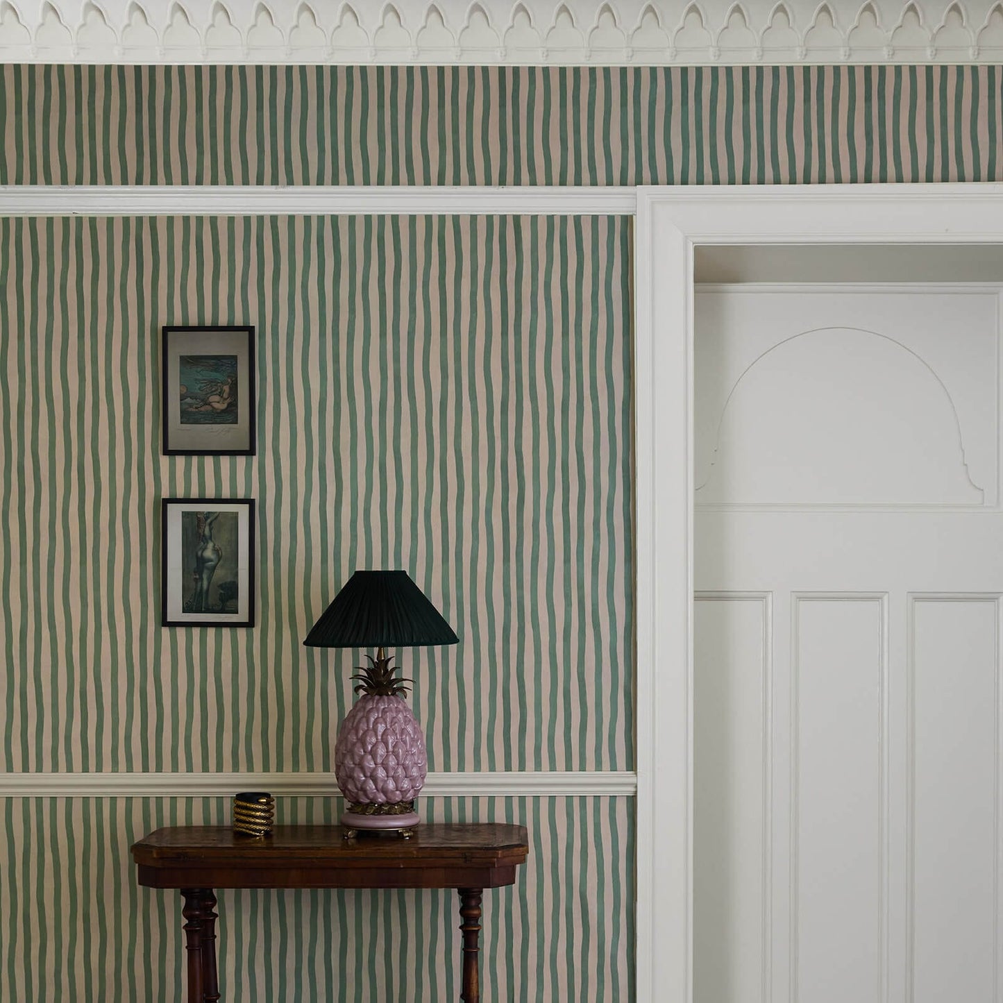 Artist's Stripe Wallpaper - Euphorbia & Alabaster - House of Hackney - 1-WA-ATS-DI-EUA-XXX