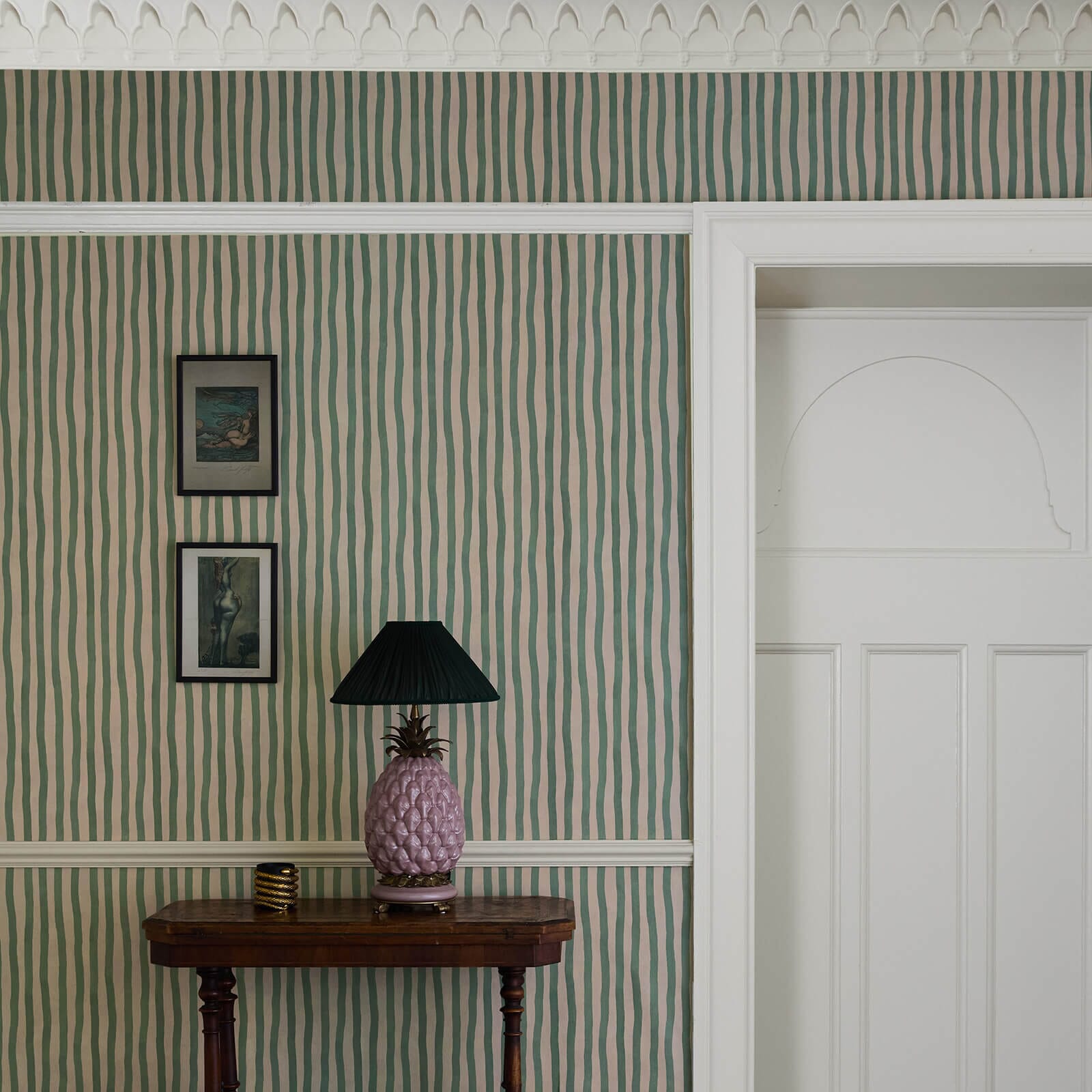 Artist's Stripe Wallpaper - Euphorbia & Alabaster - House of Hackney - 1-WA-ATS-DI-EUA-XXX