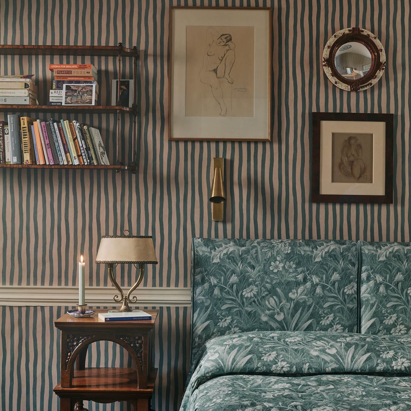 Artist's Stripe Wallpaper - Euphorbia & Alabaster - House of Hackney - 1-WA-ATS-DI-EUA-XXX