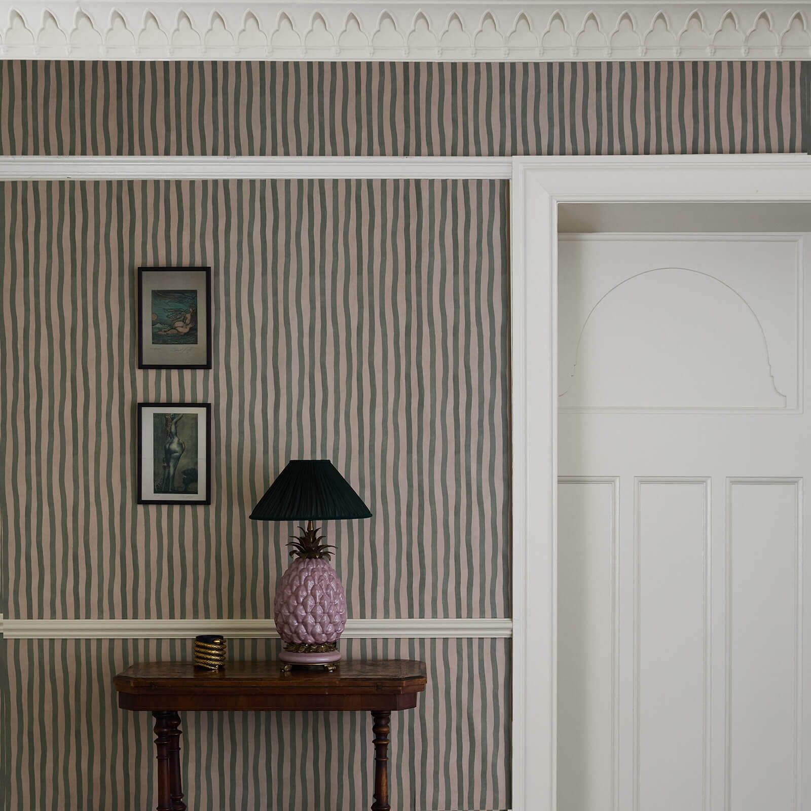 Artist's Stripe Wallpaper - Sap & Alabaster - House of Hackney - 1-WA-ATS-DI-SAL-XXX