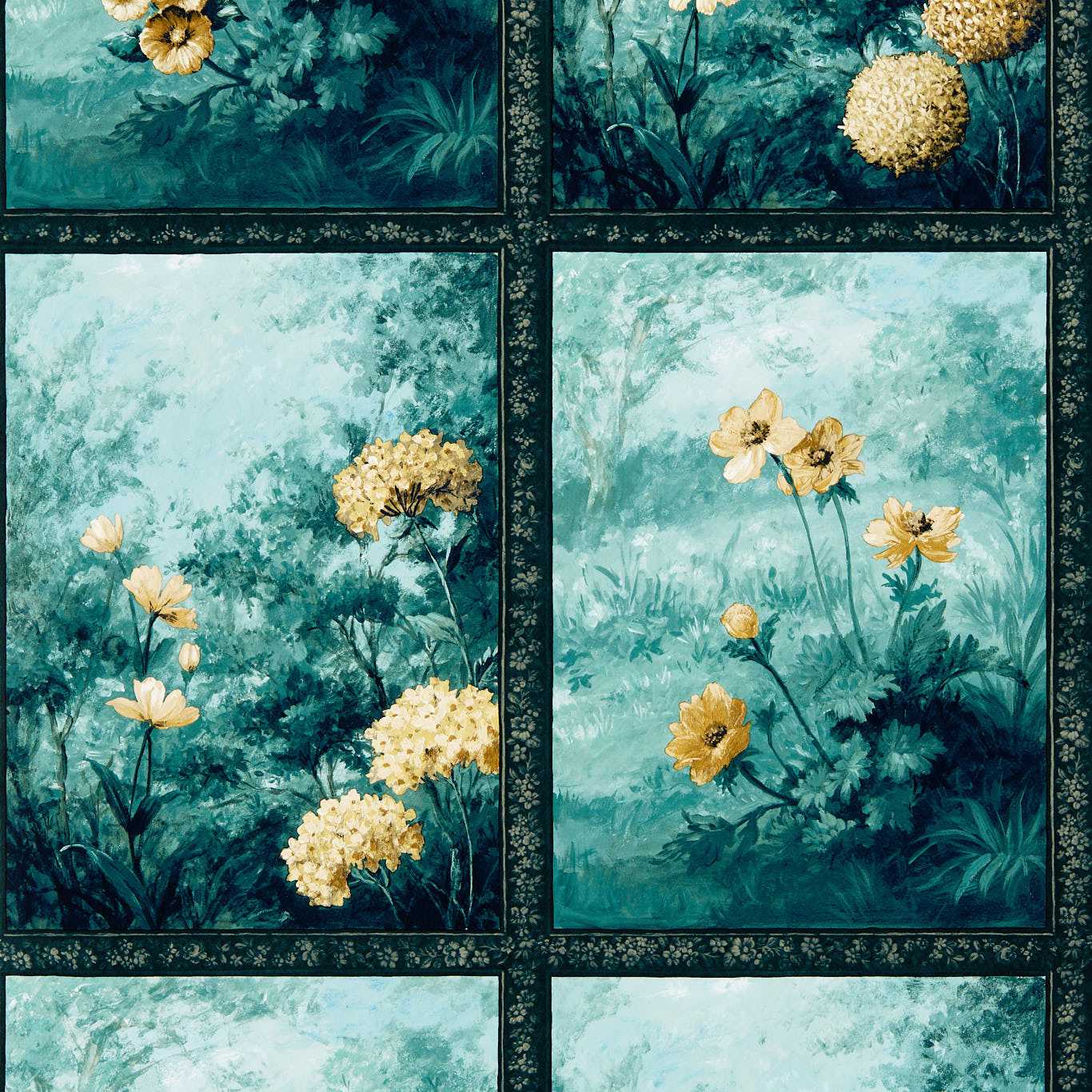 Artus Wallpaper - Denim/Ochre - Clarke & Clarke - W0155/02 - Premier Wallcovering