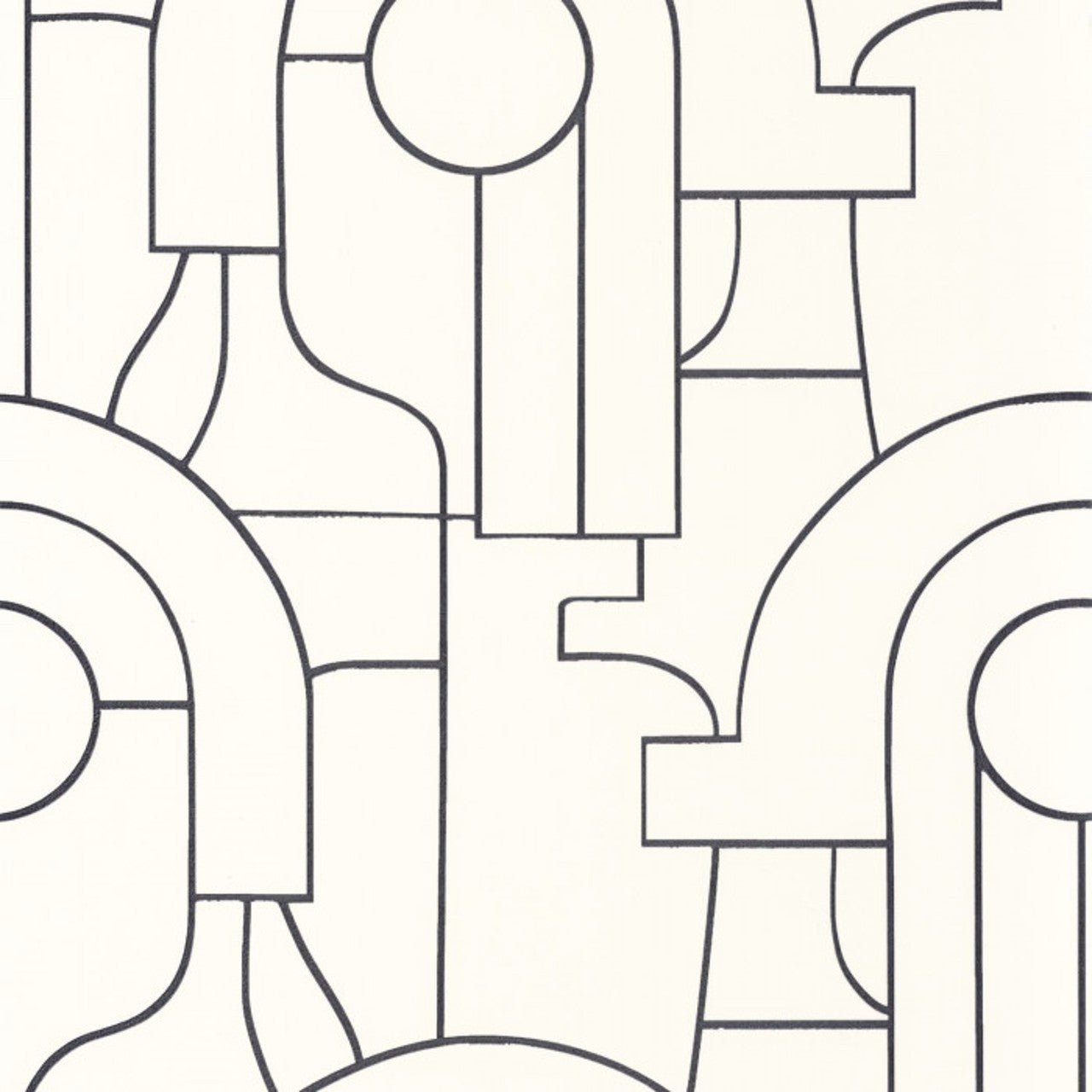 Arty Iconic Wallpaper - Noir Gravure - Casadeco - 88410528 - Premier Wallcovering