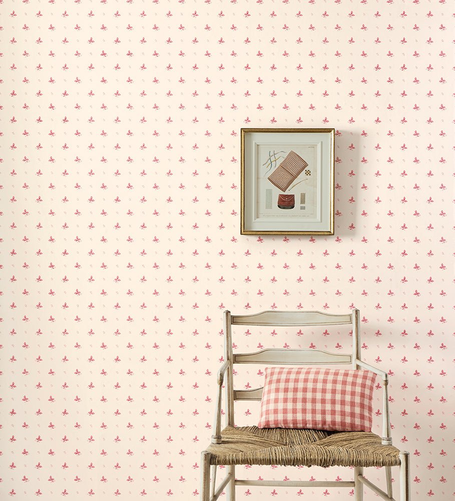 Ashling Wallpaper - Raspberry - Colefax & Fowler - 07406/09 - Premier Wallcovering