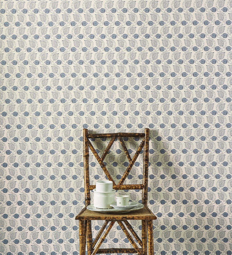 Ashmead Wallpaper - Blue - Colefax & Fowler - W7007 - 04 - Premier Wallcovering