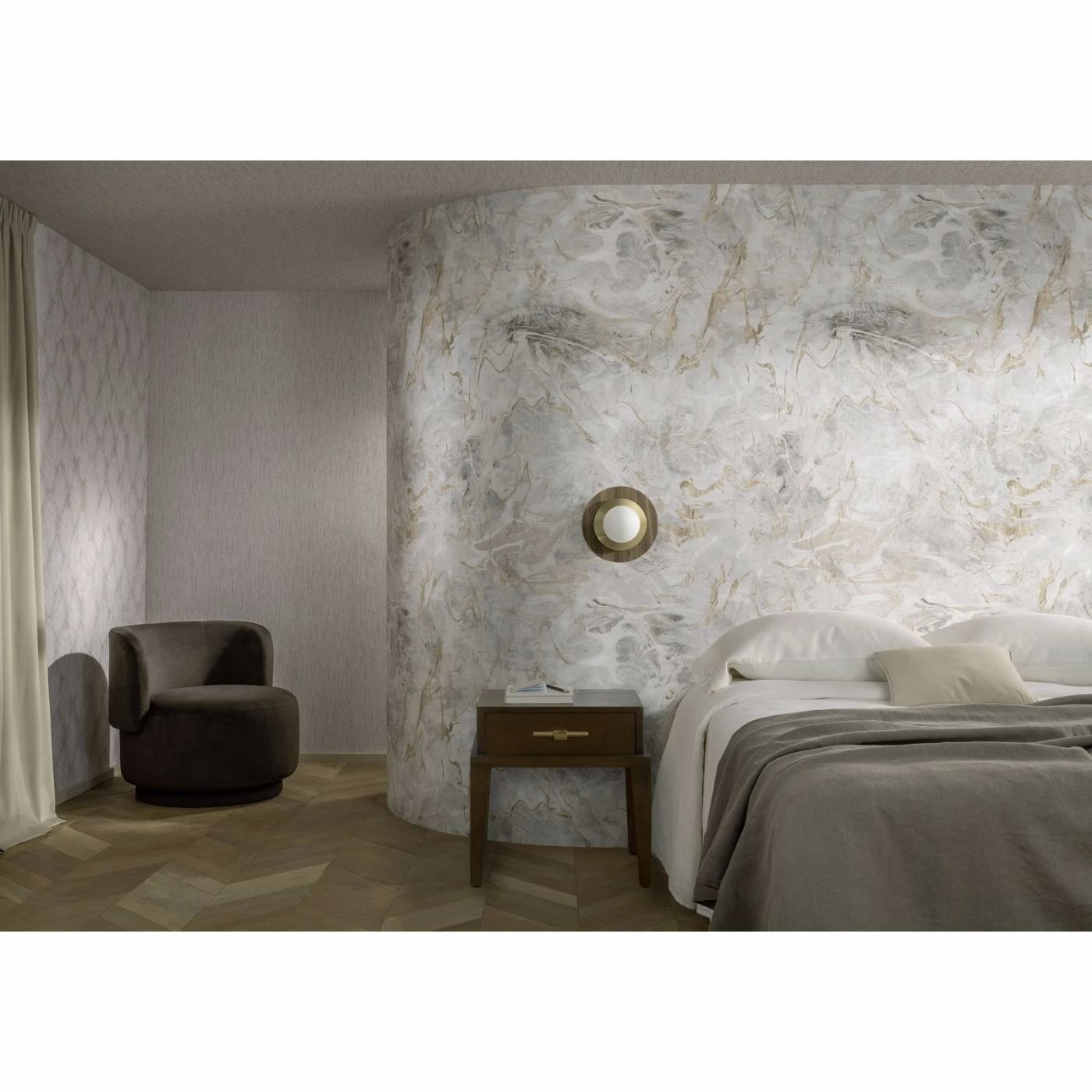 Asper Wallpaper - Pebble - Clarke & Clarke - W0205/03 - Premier Wallcovering