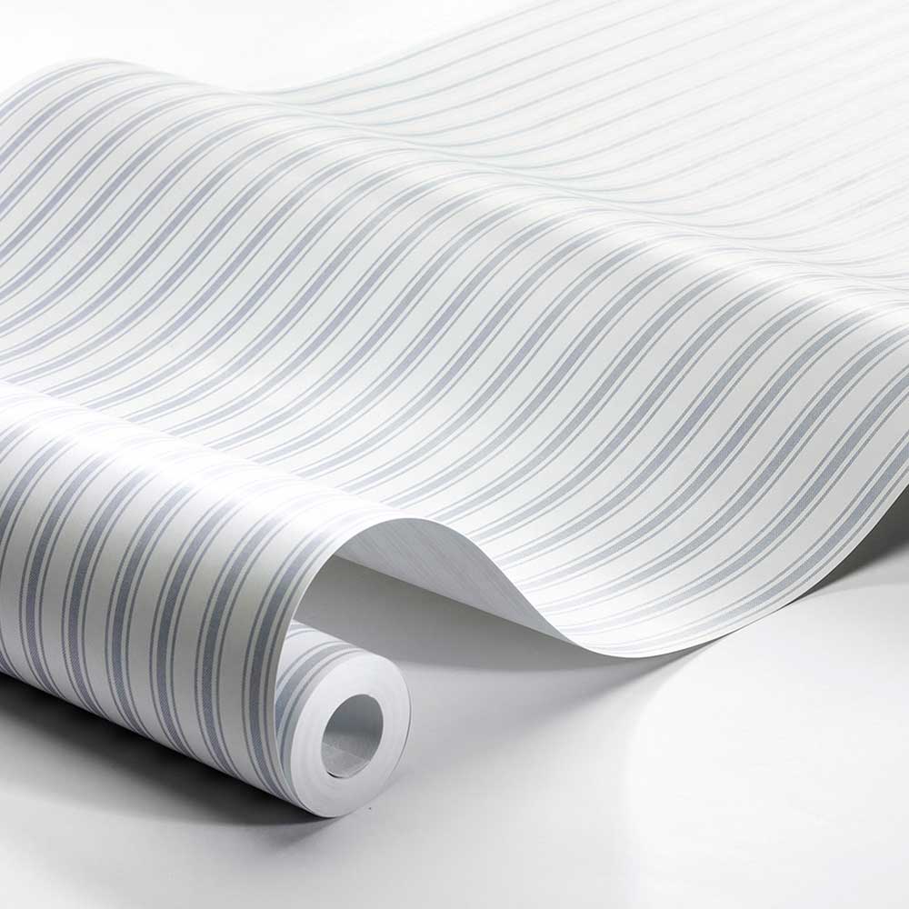 Aspo Stripe Wallpaper - Light Blue - Boråstapeter - 8871 - Premier Wallcovering
