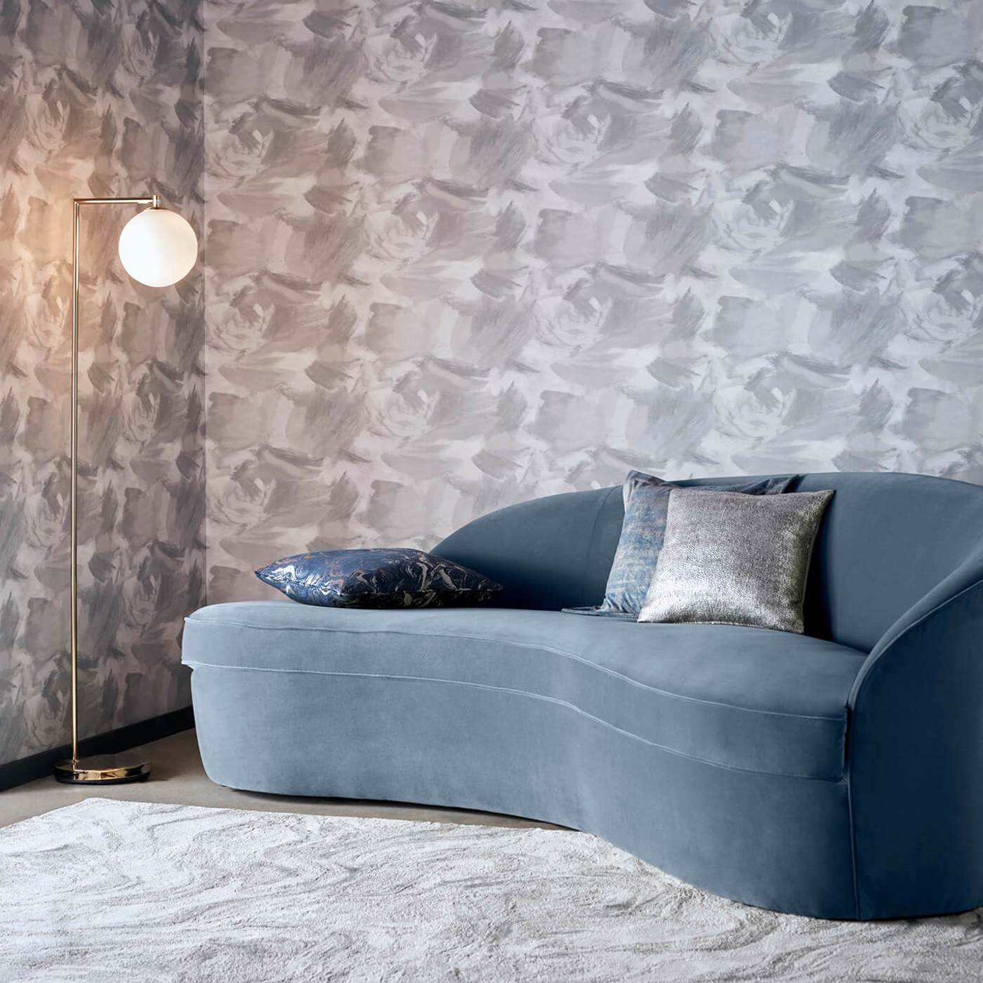 Astratto Wallpaper - Dove - Clarke & Clarke - W0163/01 - Premier Wallcovering