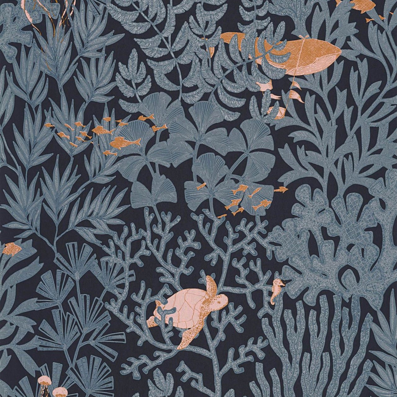 Atlantide Voyage Onirique Wallpaper - Bleu Abysse - Casadeco - 87236331 - Premier Wallcovering