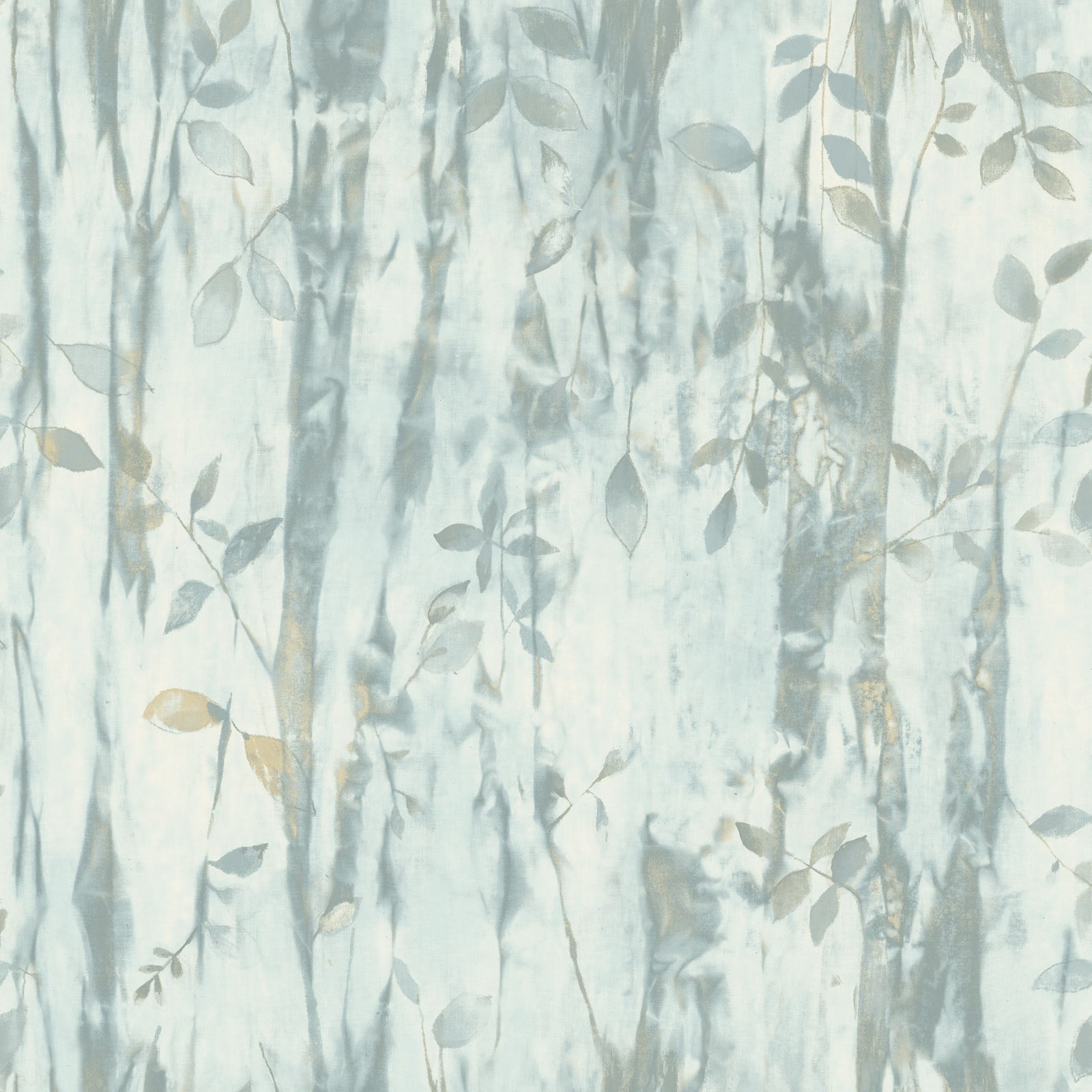 Atmosphere Batik Leaves Wallpaper - Aqua - Galerie - G78230 - Premier Wallcovering
