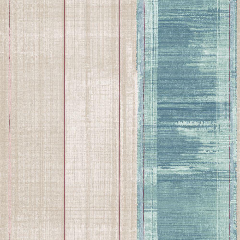 Atmosphere Sublime Stripe Wallpaper - Turquoise / Magenta - Galerie - G78276 - Premier Wallcovering