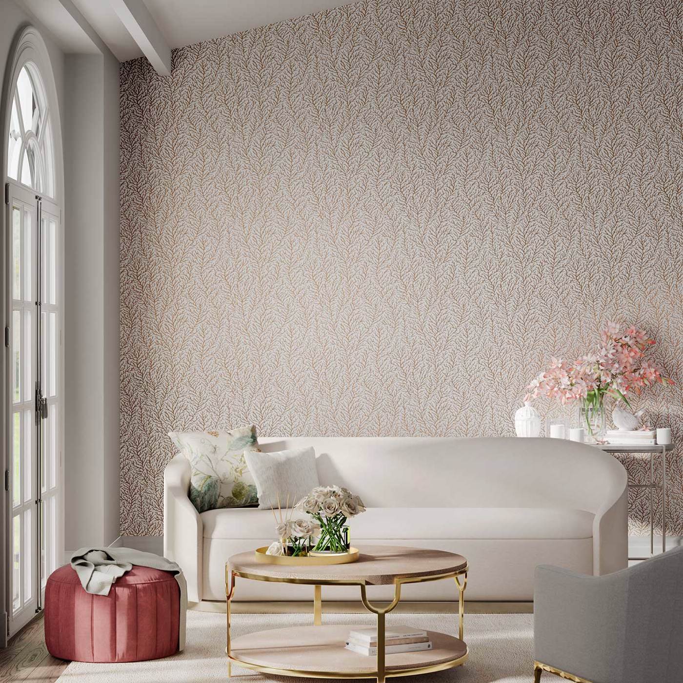 Atoll Wallpaper - Bronze/ Sailcloth - Harlequin - HTEW112768