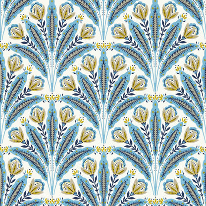 Attingham Wallpaper - Denim - Clarke & Clarke - W0193/02 - Premier Wallcovering