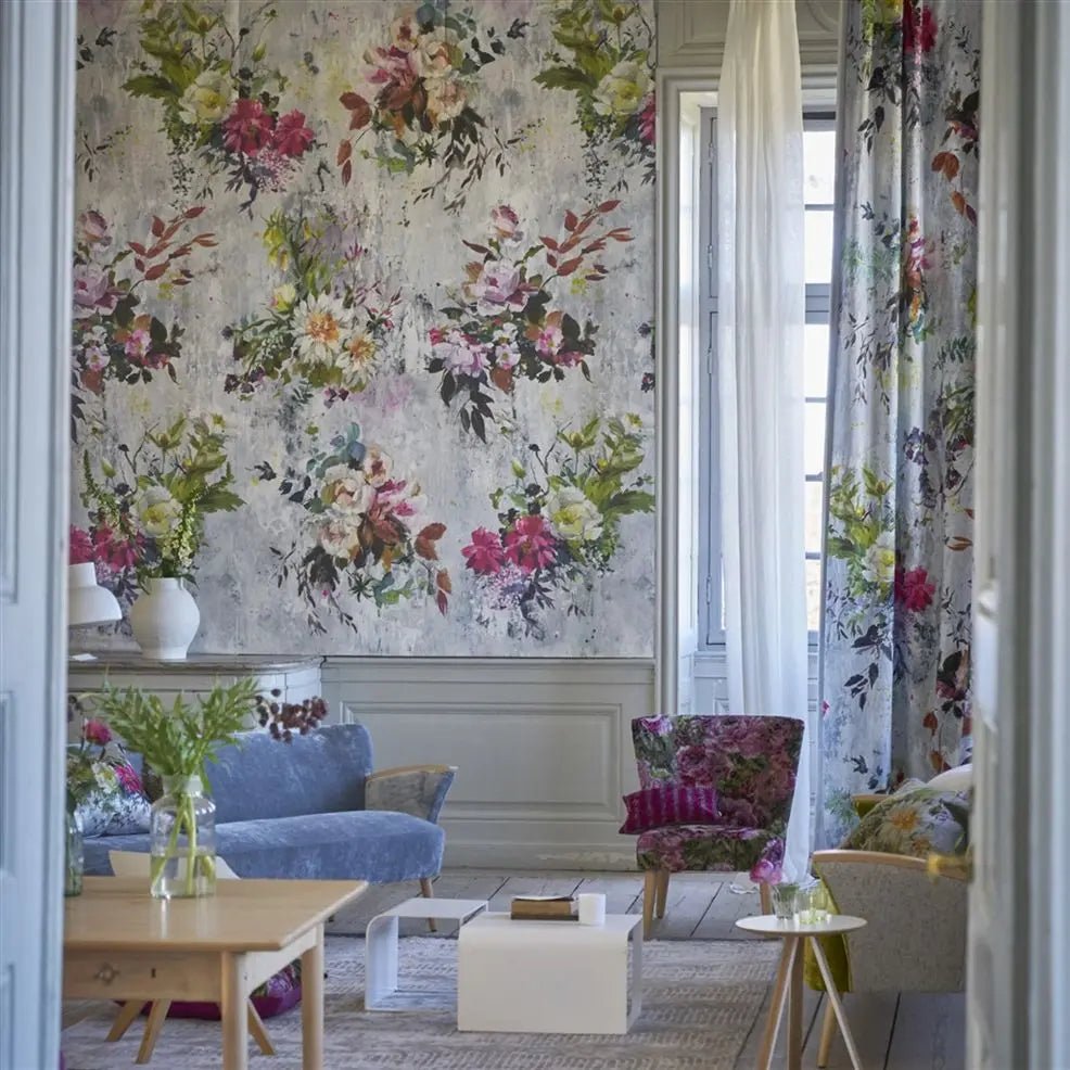 Aubriet Wallpaper - Fuchsia - PDG717/01 - Designers Guild