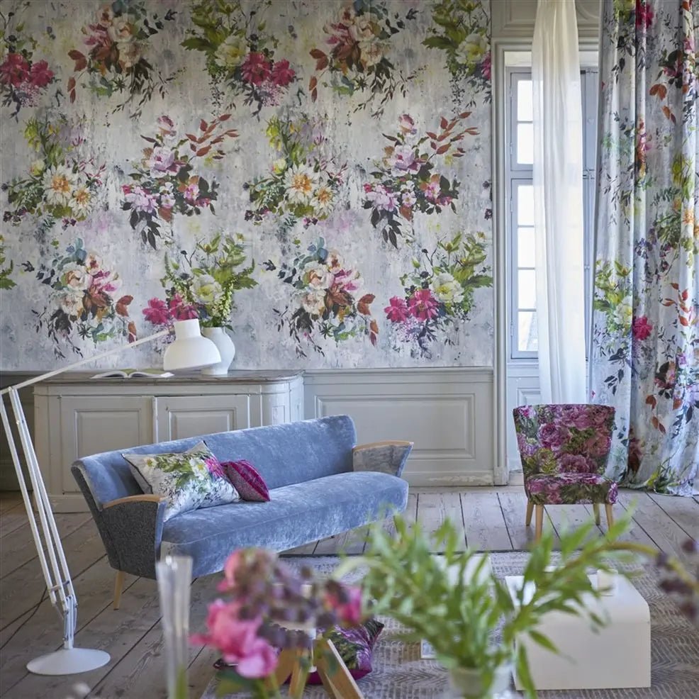 Aubriet Wallpaper - Fuchsia - PDG717/01 - Designers Guild