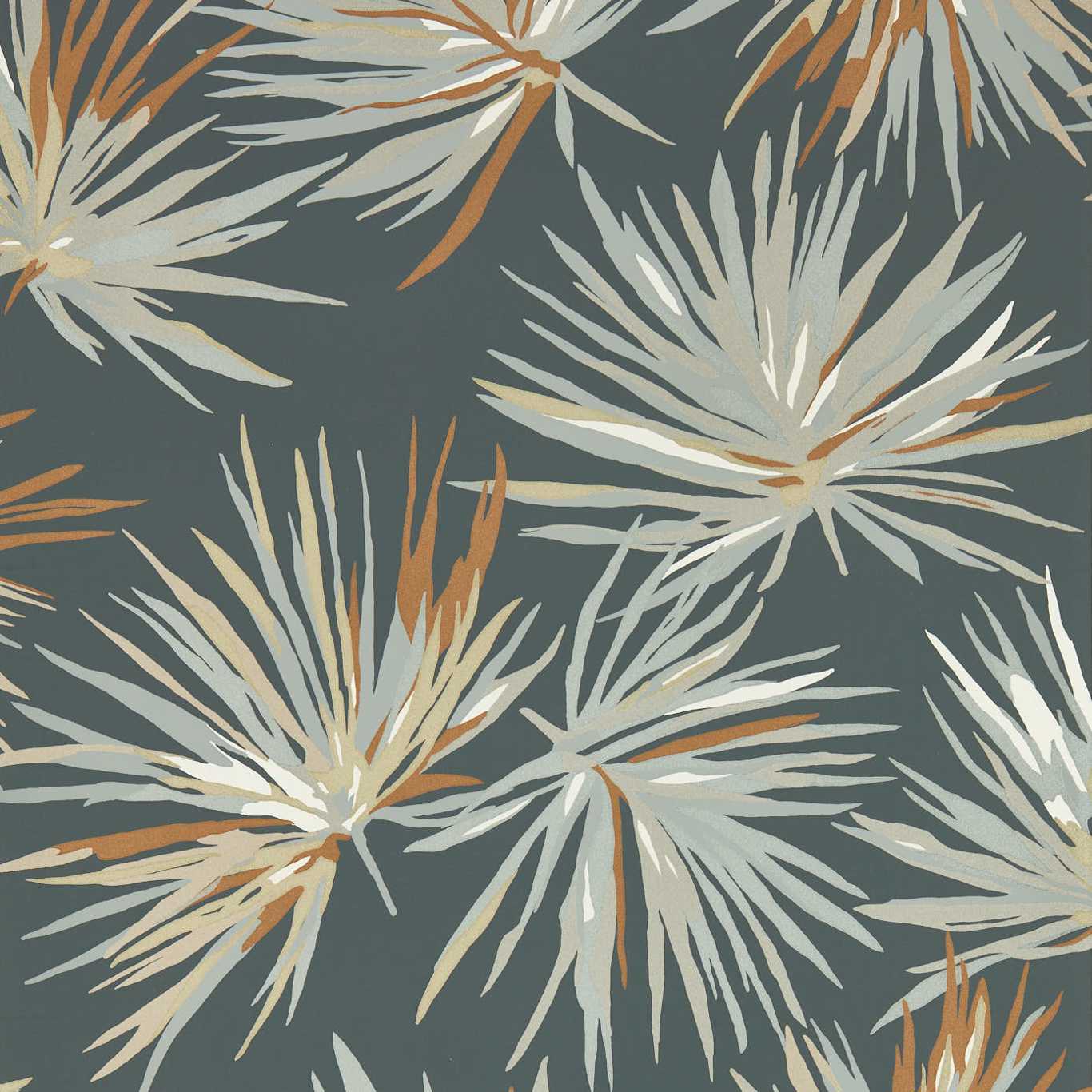 Aucuba Wallpaper - Slate/Bronze/Topaz - HM7W112744 - Harlequin - Premier Wallcovering