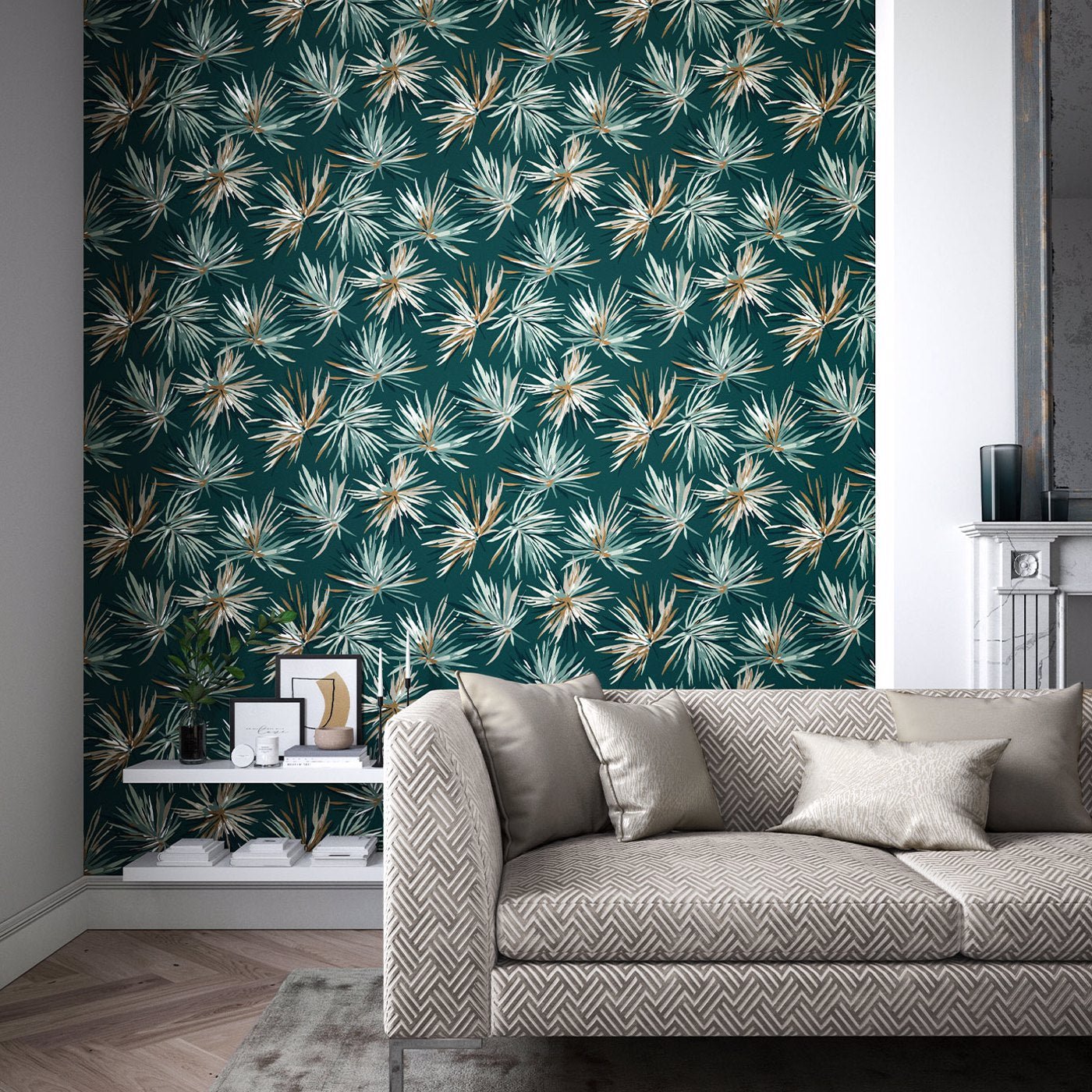 Aucuba Wallpaper - Forest/Copper - Harlequin - HM7W112747