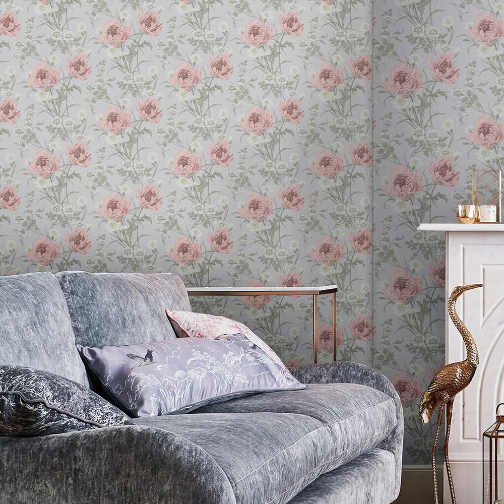 Aurelie Wallpaper - Natural - Laura Ashley - 113395 - Premier Wallcovering