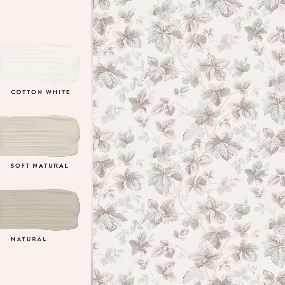 Autumn Leaves Wallpaper - Natural - Laura Ashley - 118481 - Premier Wallcovering