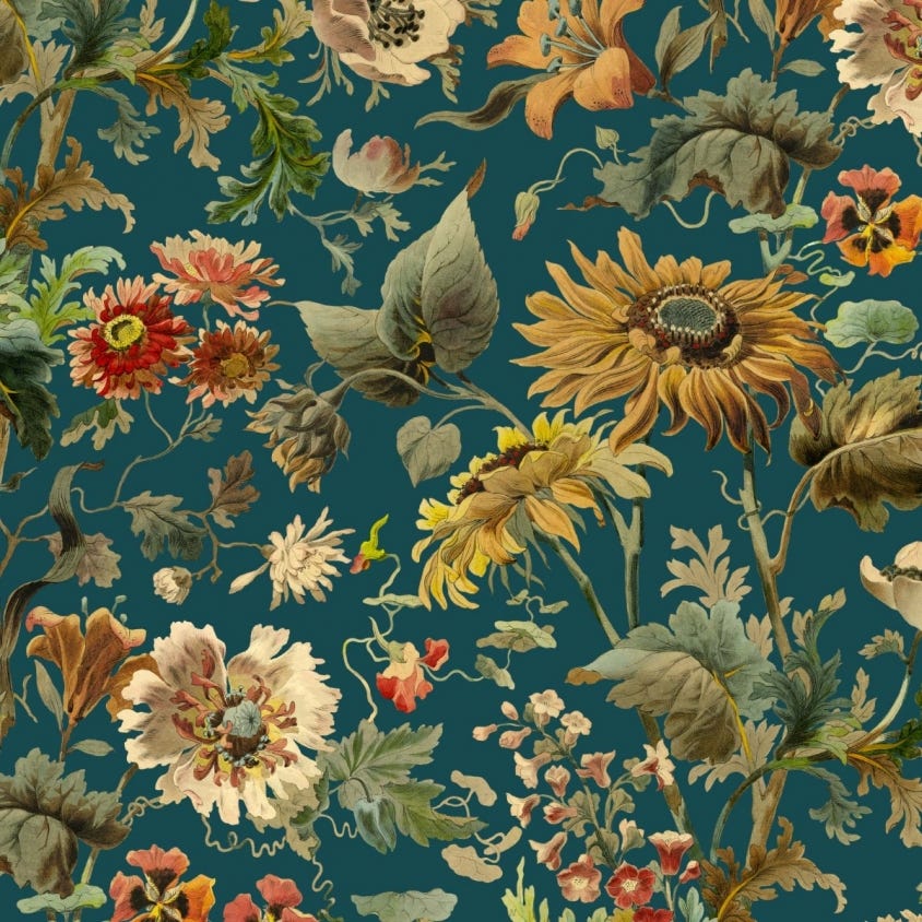 Avalon Wallpaper - Petrol - House of Hackney - 1-WA-AVA-DI-PET-XXX