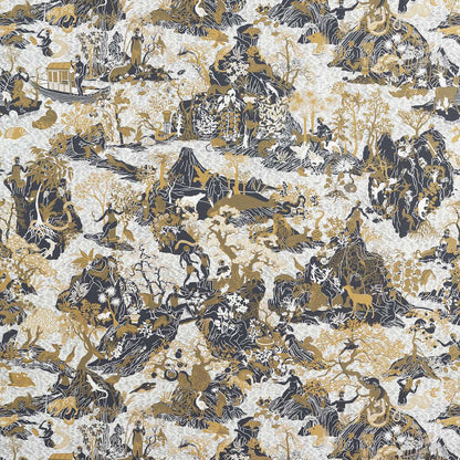 Avalonis Wallpaper - Vine Black / Gold - Zoffany - ZCOT313033 - Morris Wallpaper