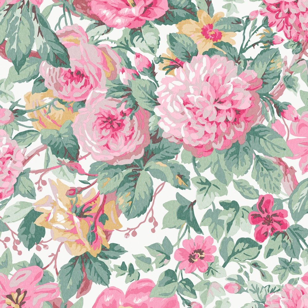 Aveline Wallpaper - Rose - Laura Ashley - 115263 - Premier Wallcovering