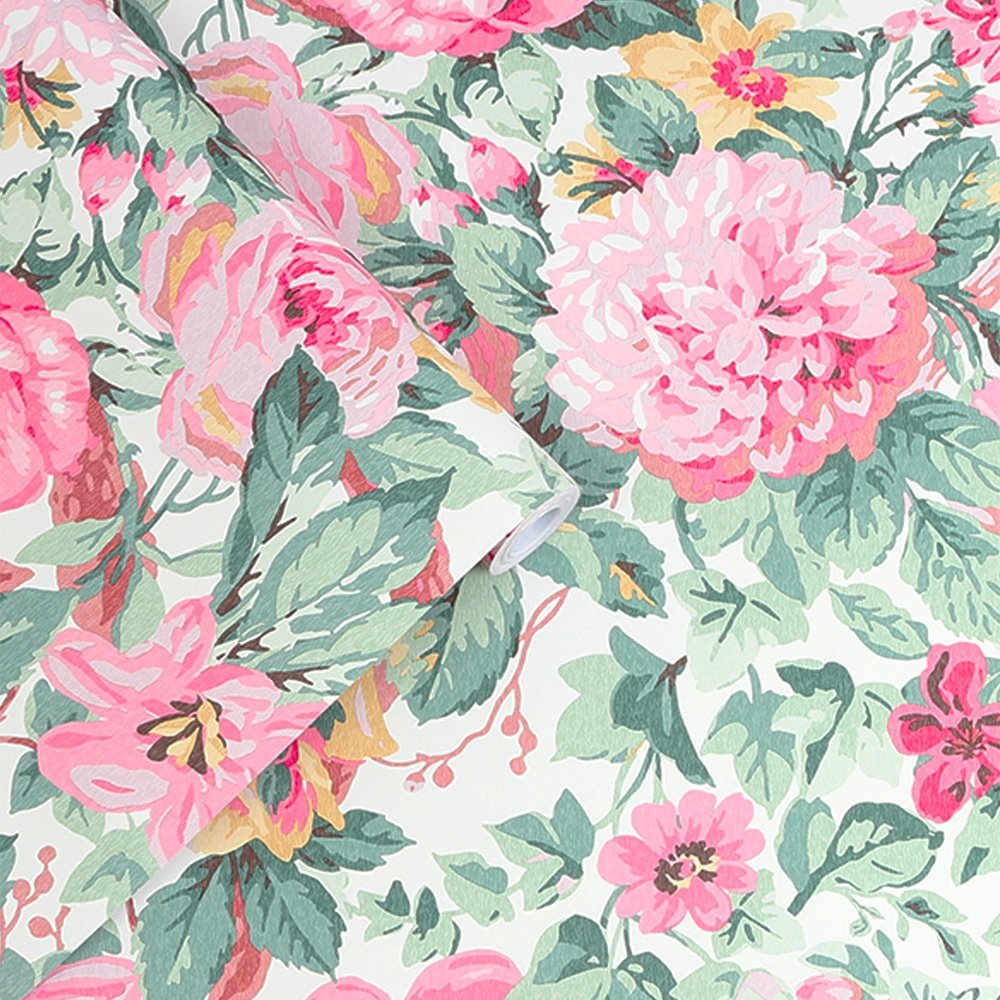 Aveline Wallpaper - Rose - Laura Ashley - 115263 - Premier Wallcovering