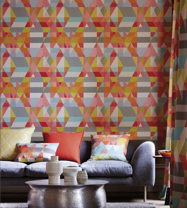 Axis Wallpaper - Lime / Peony / Sunset - NSWA110836 - Scion