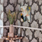 Azurea Wallpaper - Ebony/Rose Gold - Harlequin - HLUT111713