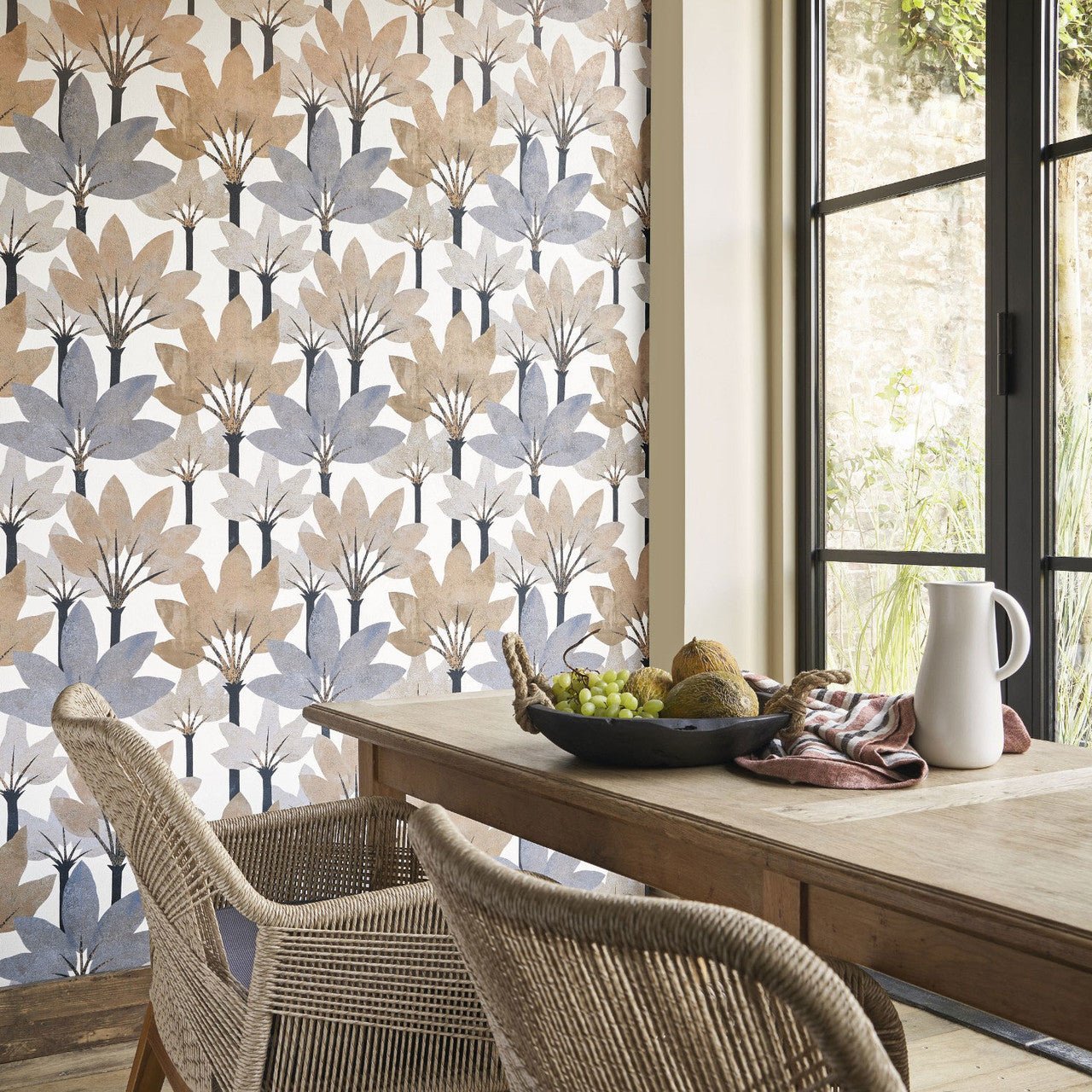 Babel Babylone Wallpaper - Encre / Naturel - Casadeco - 89716457 - Premier Wallcovering