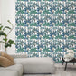 Babel Babylone Wallpaper - Bleu Mediterranee - Casadeco - 89716801 - Premier Wallcovering